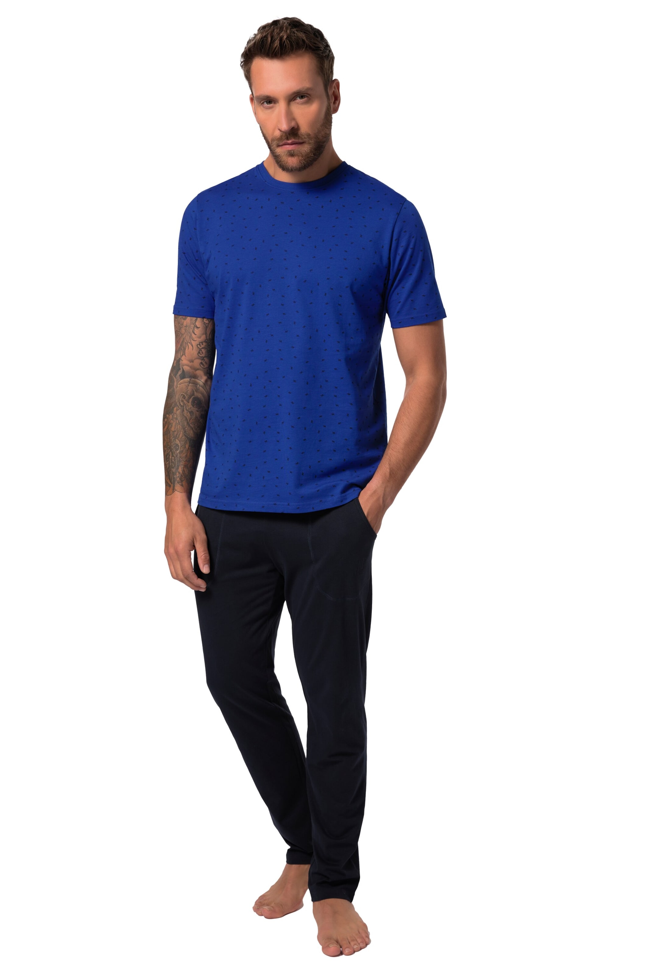 JP1880 Pyjama lang in Blau: Vorderseite