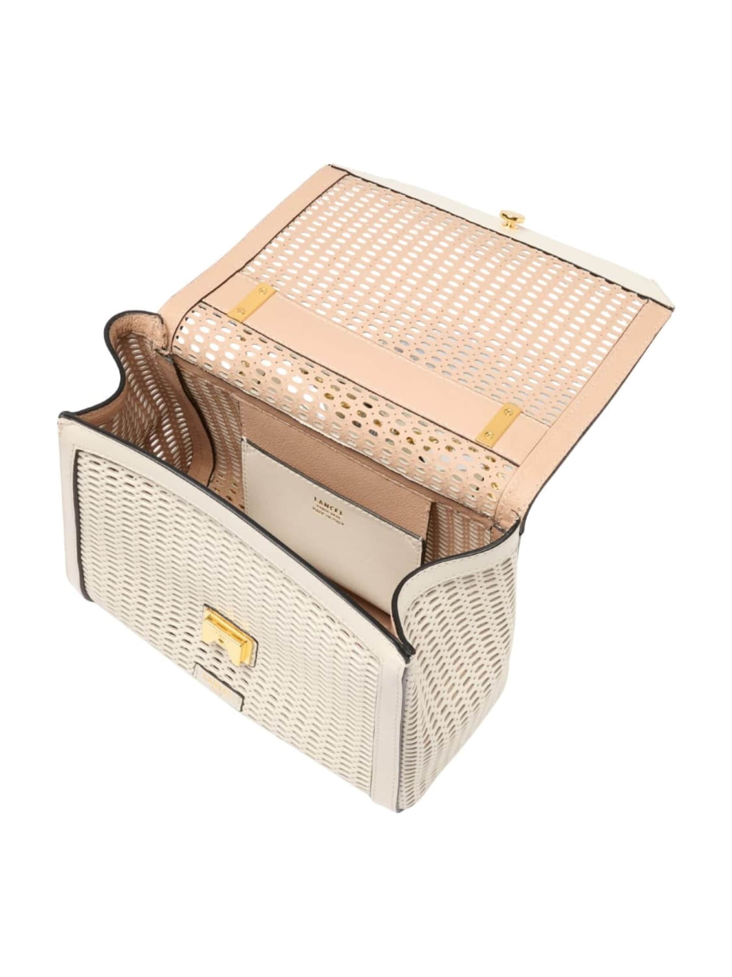 Lancel Handtas 'Lancel Sac Rabat M Ninon Animation Ajouree Neige Femme' in Wit