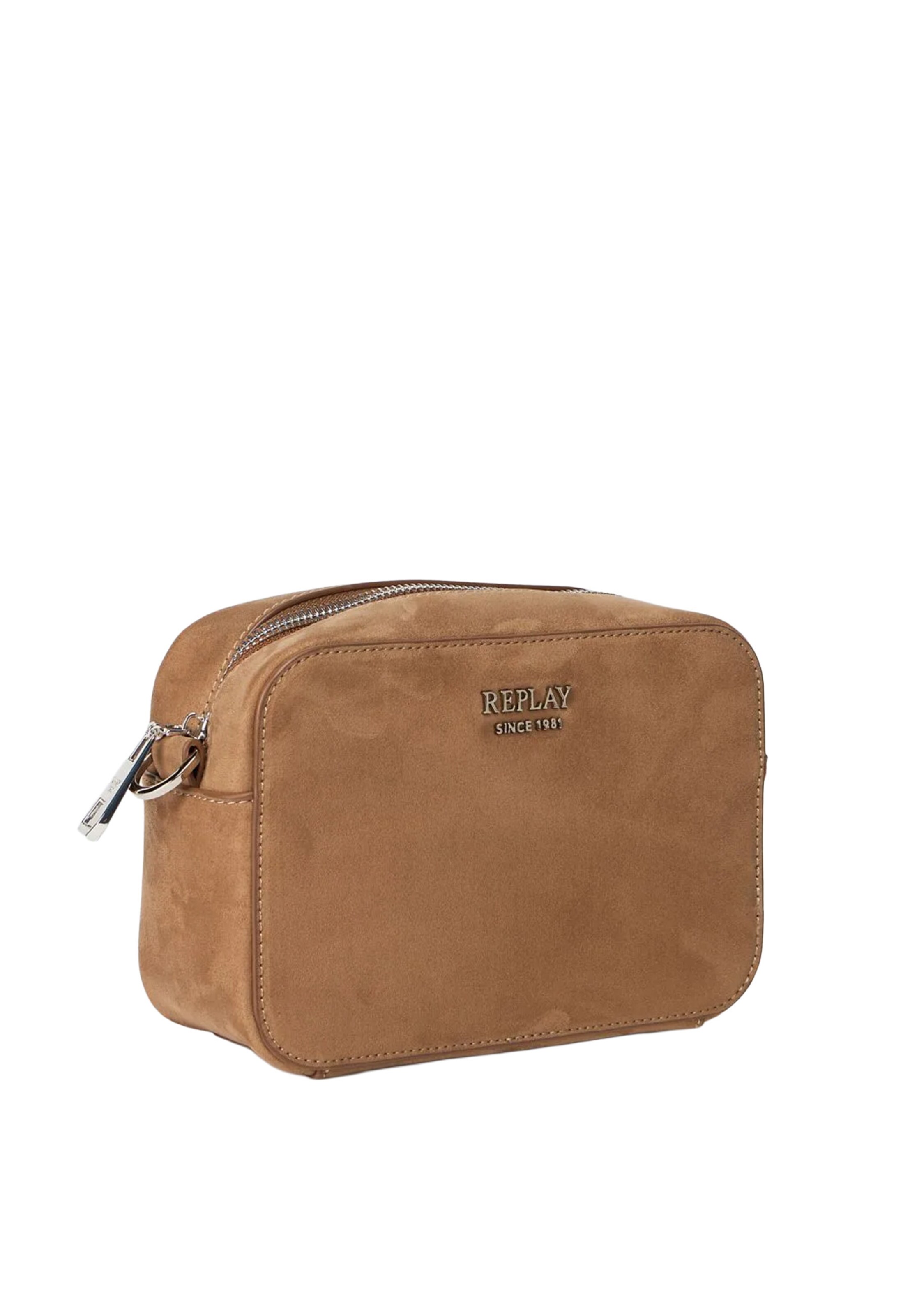 Sac à bandoulière REPLAY en marron : sur le côté