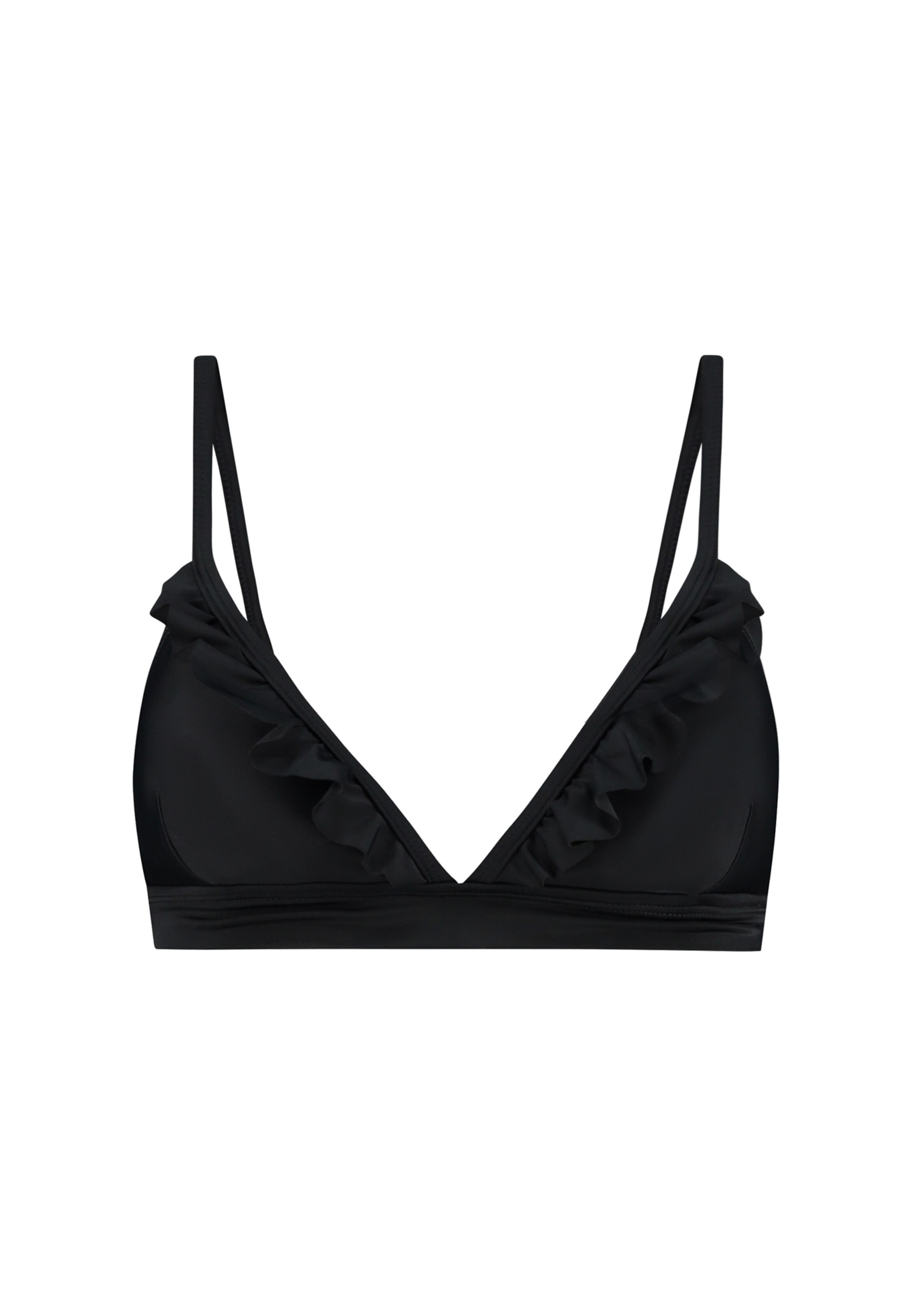 Shiwi Сутиен с триъгълни чашки Горнище на бански 'Beau' в черно: отпред