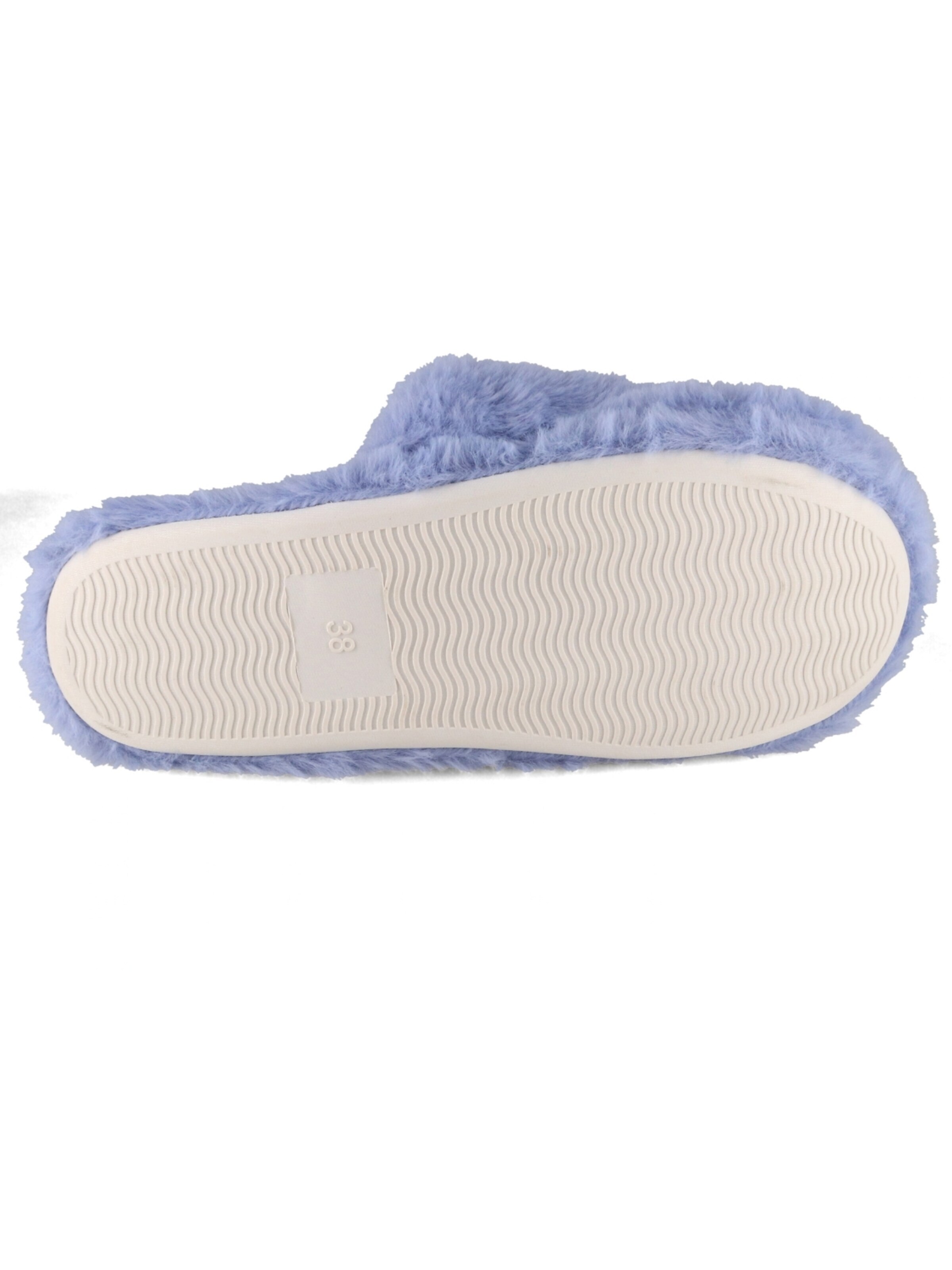 Fluffys Hausschuh 'Softina Damen Hausschuhe, ivory'‌‌‌‌‌‌‌ in Blau