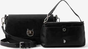 U.S. POLO ASSN. Umhängetasche 'MIDDLETON' in Schwarz: Vorderseite