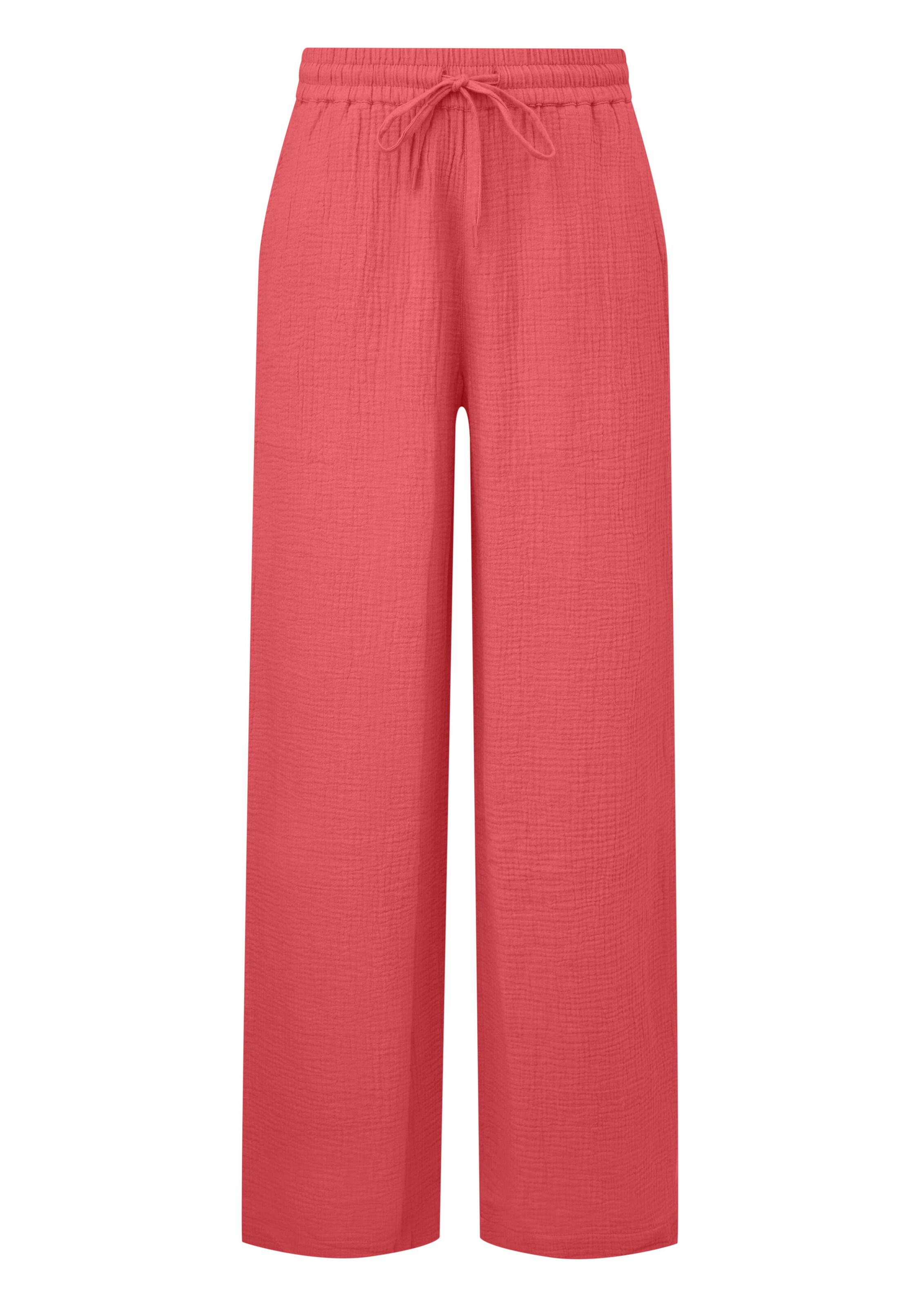 QS Wide Leg Housut värissä punainen: etupuoli