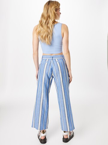 Smith&Soul Wide leg Pleat-Front Pants in Blue