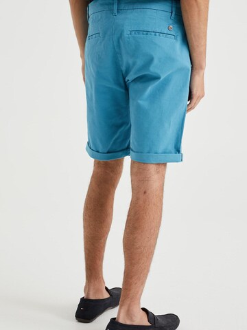 Coupe slim Pantalon chino WE Fashion en bleu