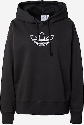 ADIDAS ORIGINALS Суичър 'Trefoil Graphic Embroidery' в черно: отпред