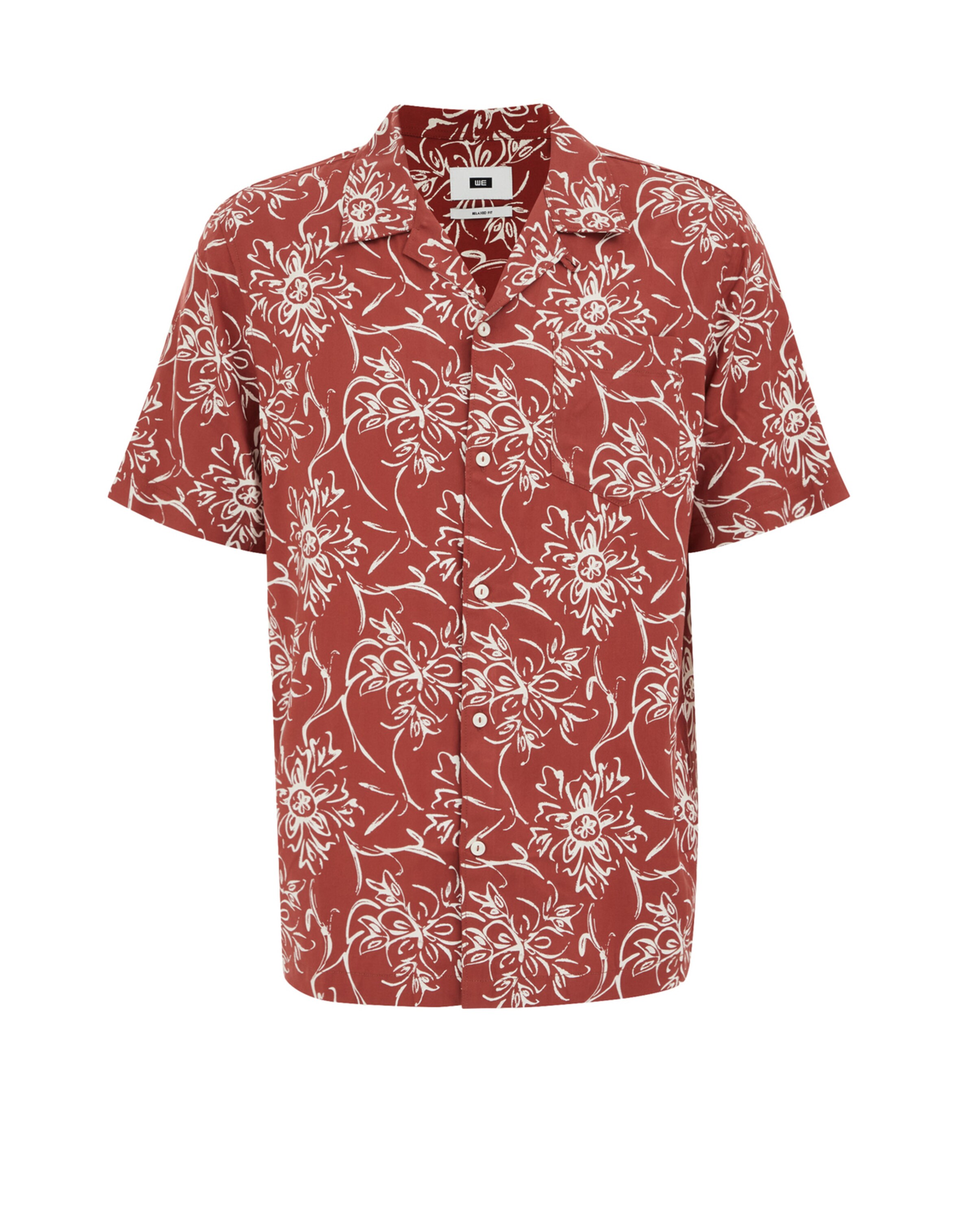 WE Fashion Pohodlné nošení Košile – hnědá: přední strana