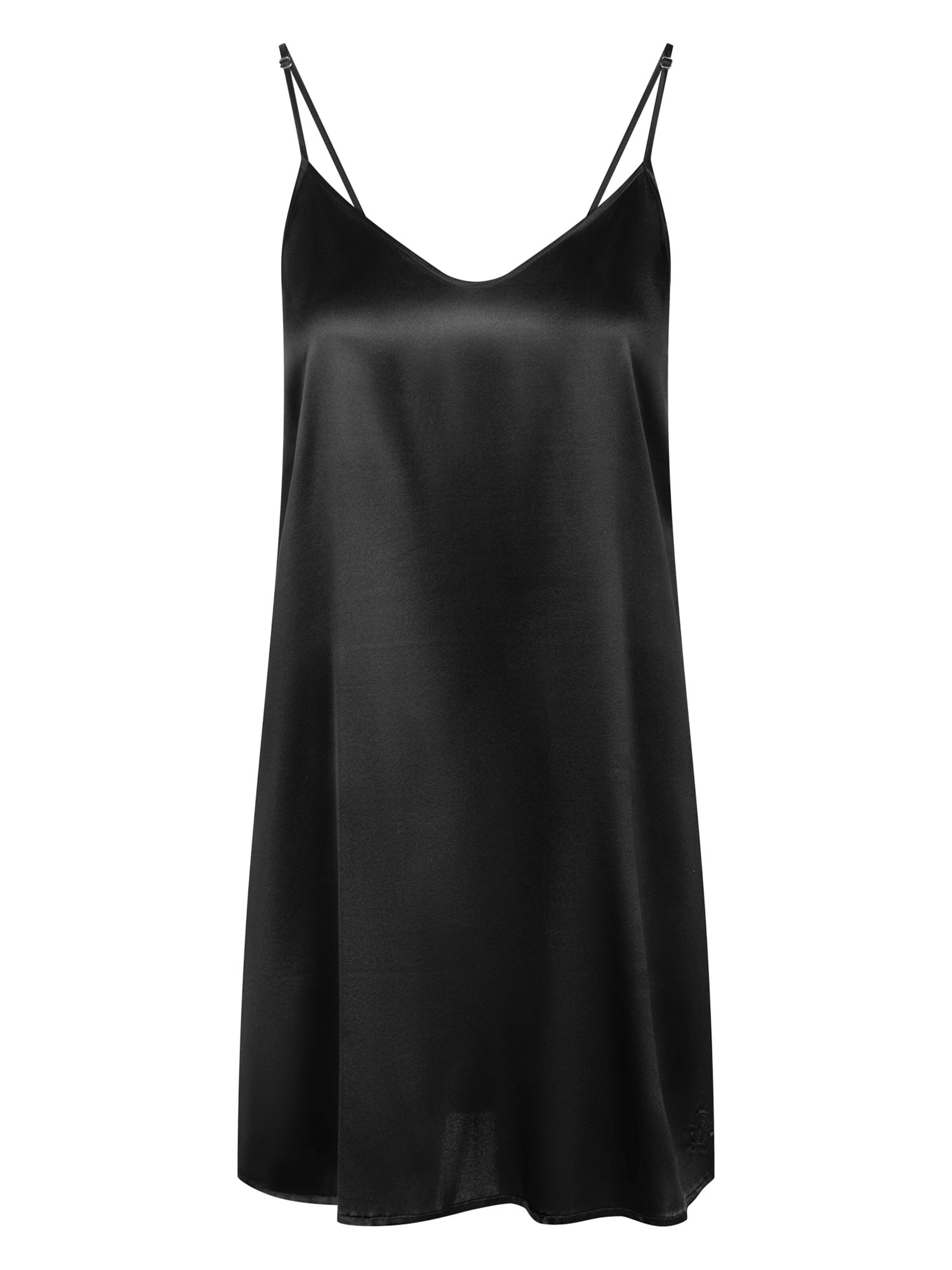 FÉRAUD PARIS Nightgown ' Silk ' in Black: front