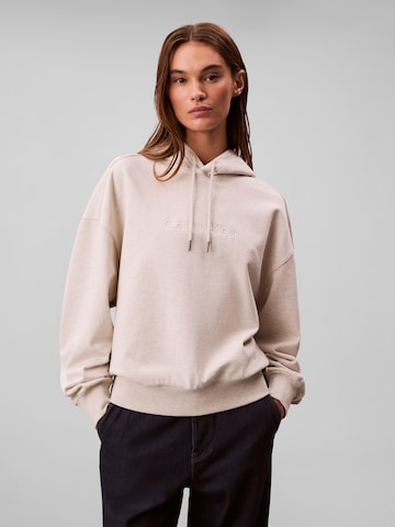 Calvin Klein Μπλούζα φούτερ σε γκρι: μπροστά