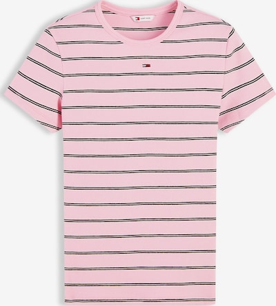 XXS dydžio Marškinėliai 'ESSENTIAL' iš Tommy Jeans, spalva – rožių spalva / juoda / balta, Prekių apžvalga