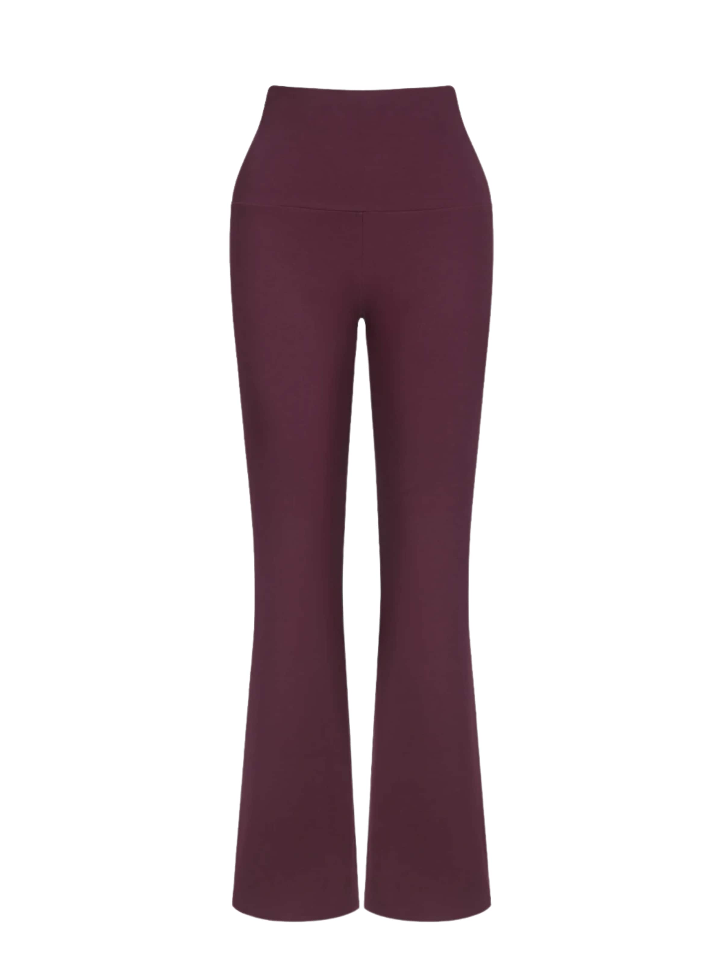 cfab (formerly creamy fabrics) Flared Leggings 'Cotton Flared Bootcut Leggings' in Red: front