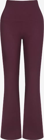 cfab (formerly creamy fabrics) Leggings 'Cotton Flared Bootcut Leggings' in Rot: Vorderseite