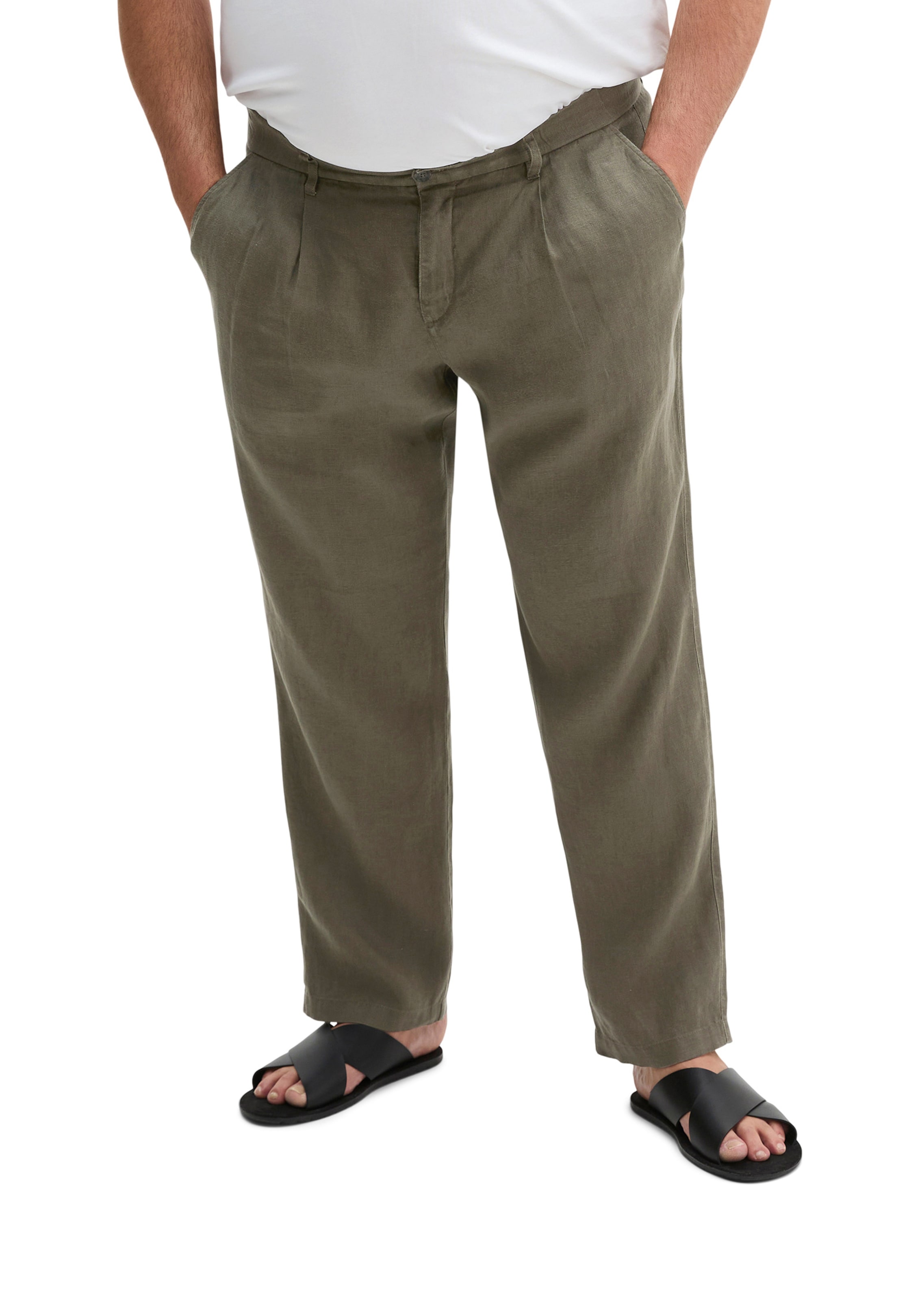 Effilé Pantalon 'Osby' Marc O'Polo en vert : devant