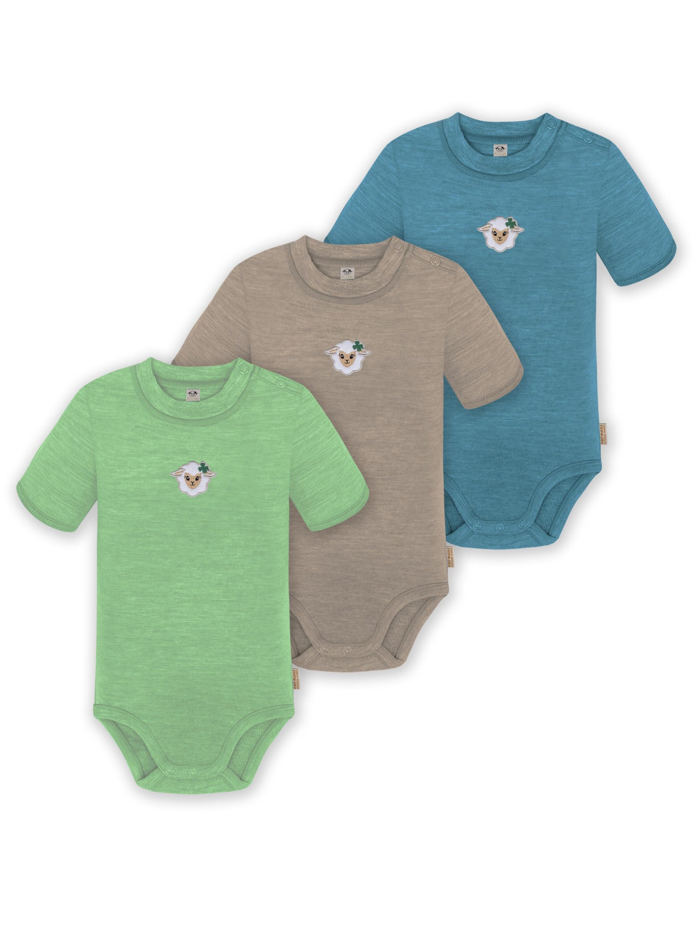 Barboteuse / body 'Tihoi' normani en beige : devant