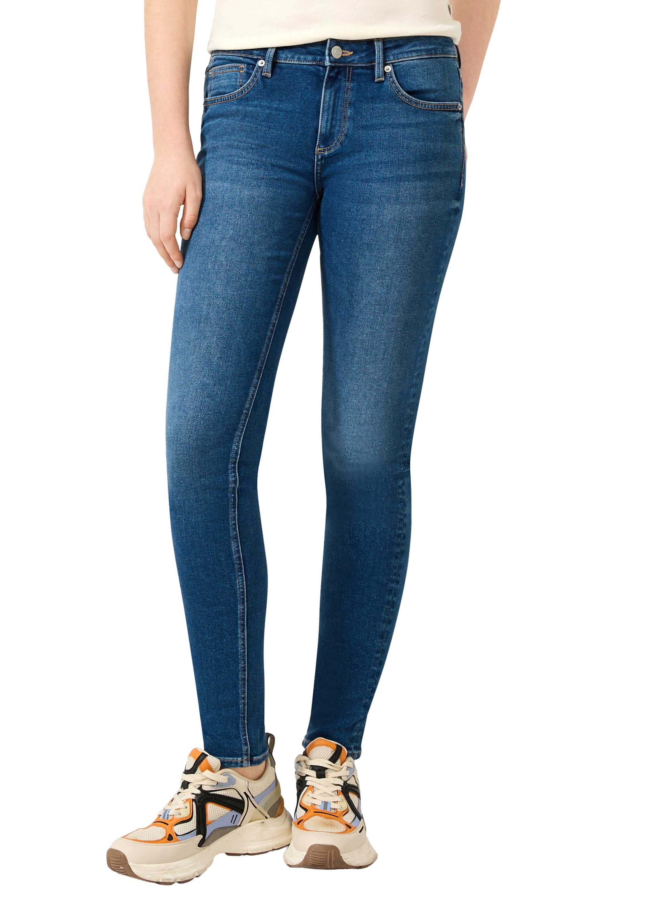 QS Skinny Jeans-Hose ' SADIE ' in Blau