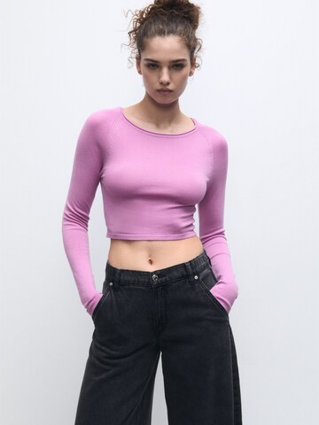 Pull&Bear Svetr – pink: přední strana