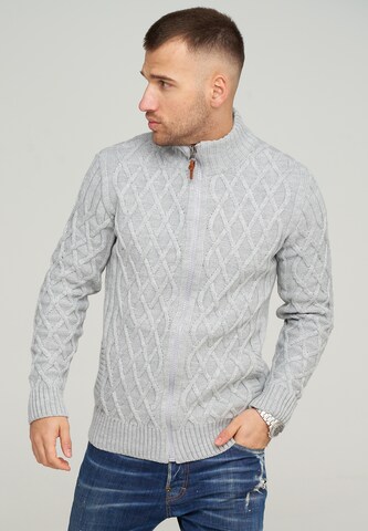 CARISMA Strickjacke 'ELIJA' in Grau: Vorderseite