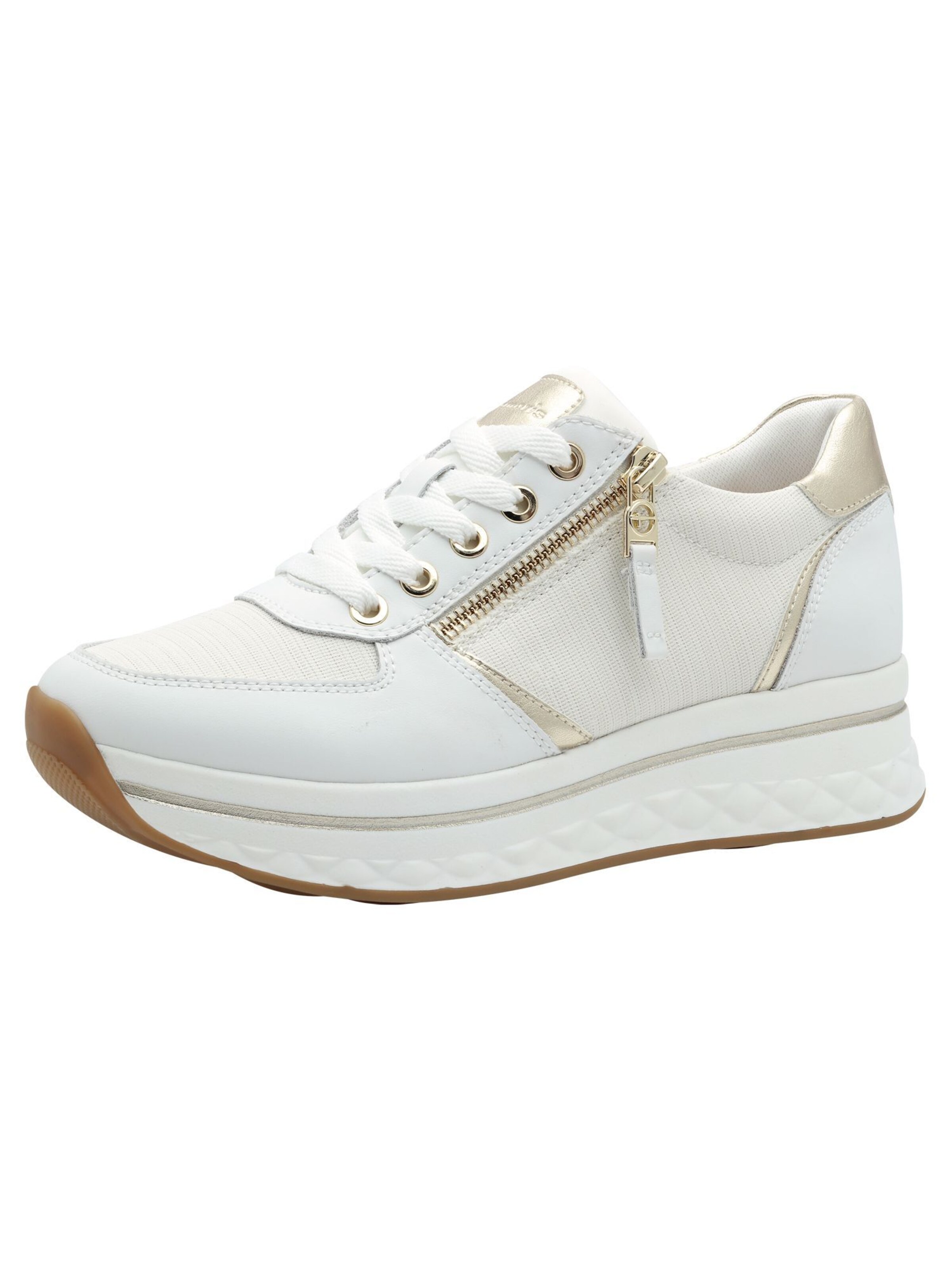 Baskets basses Tamaris en blanc : devant