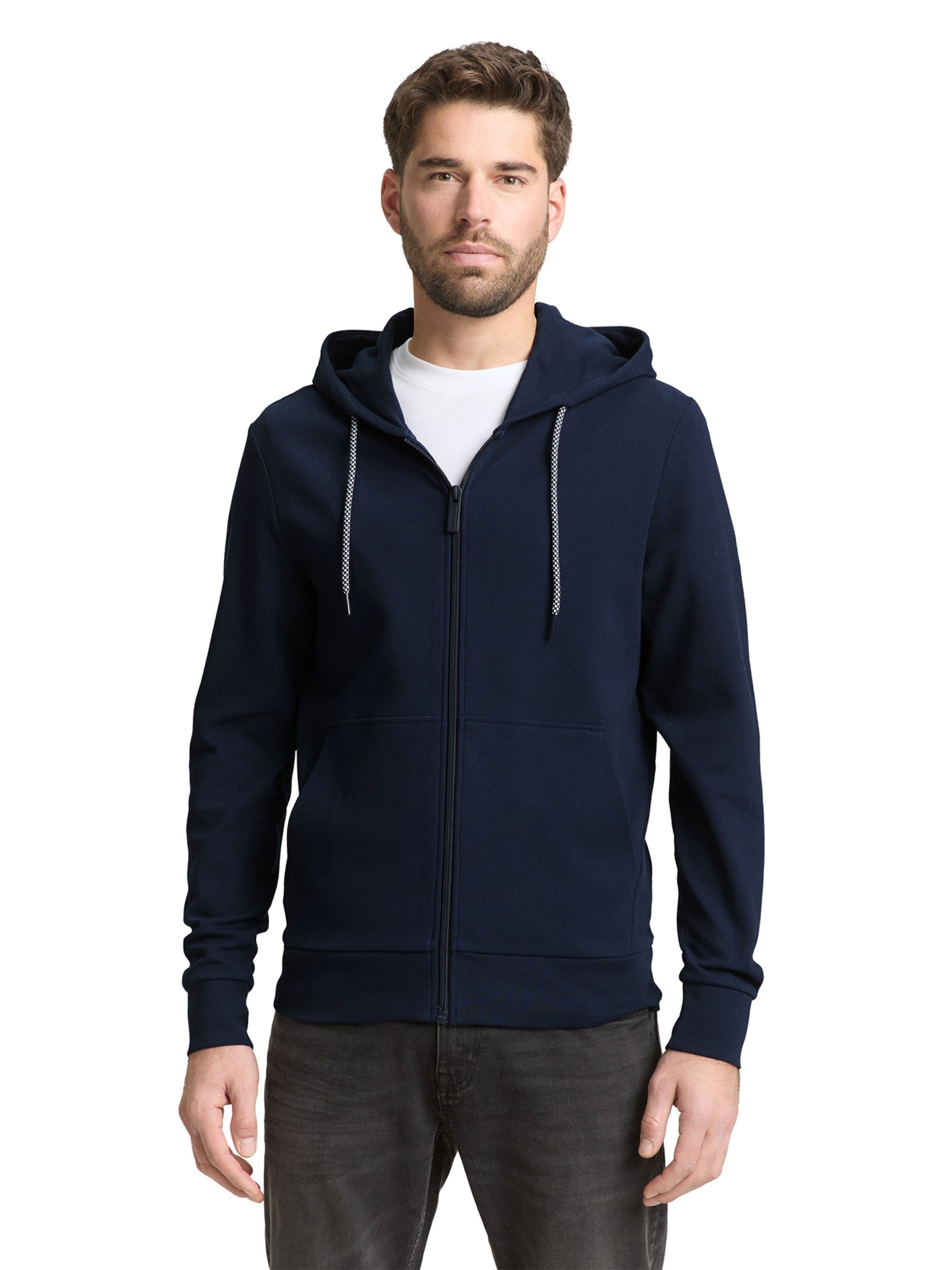 TOM TAILOR Jopa na zadrgo | modra barva: sprednja stran