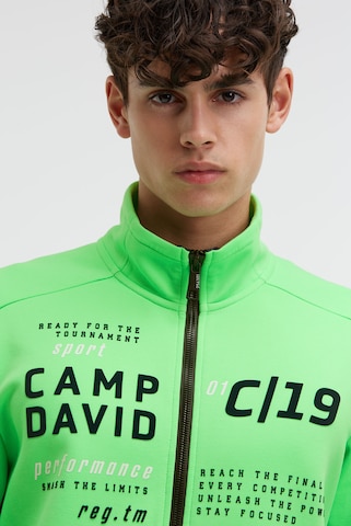 CAMP DAVID Sweatvest in Groen