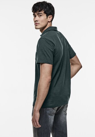 Street One MEN Shirt 'Slub' in Grün