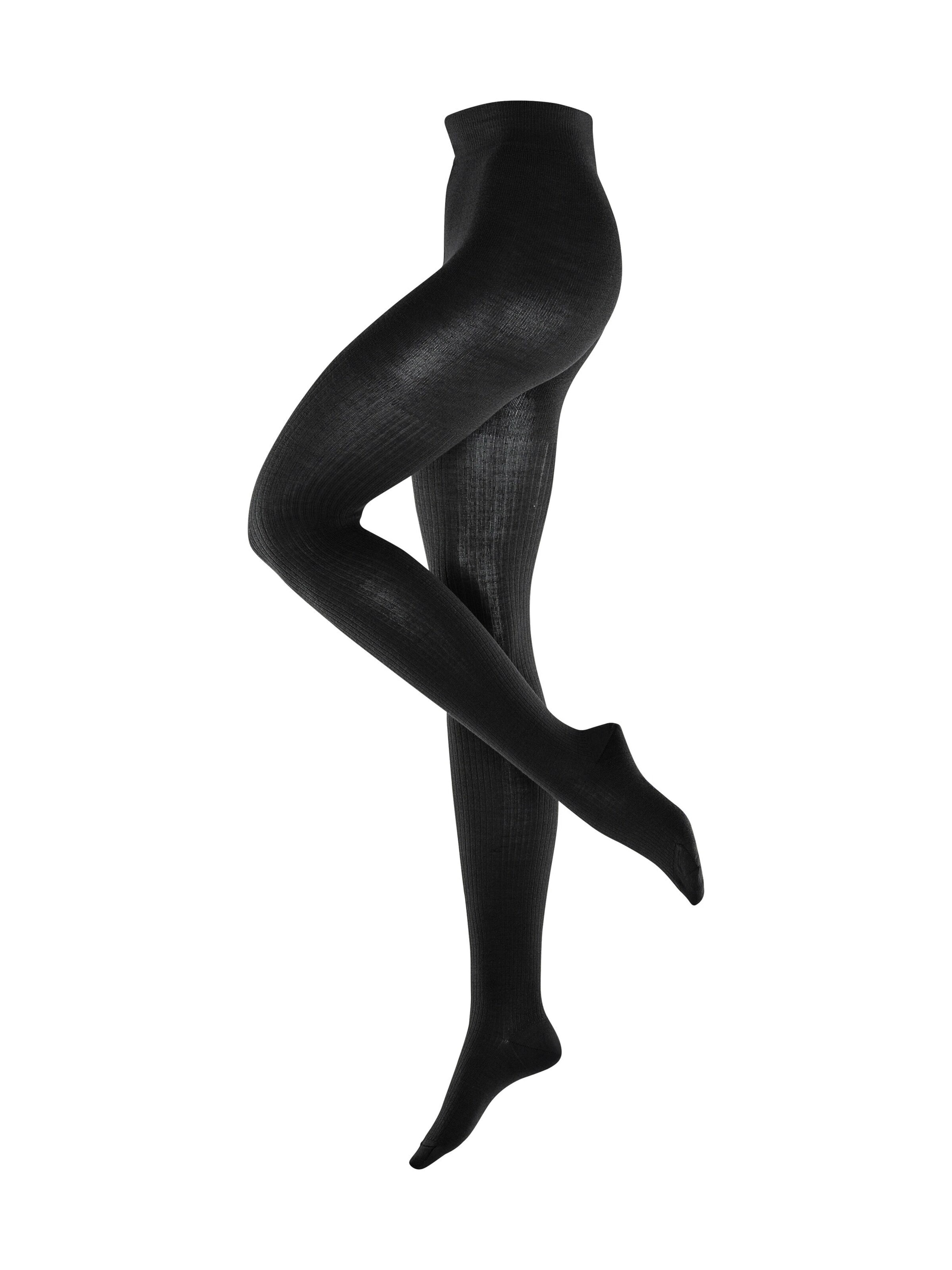 BURLINGTON Strumpfhose 'Rib Couture'‌‌‌‌‌ in Schwarz: Vorderseite