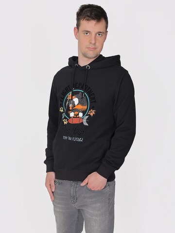 TOP GUN Sweatshirt in Schwarz