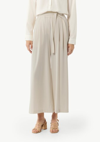 COMMA Loose fit Pleat-Front Pants in Beige: front