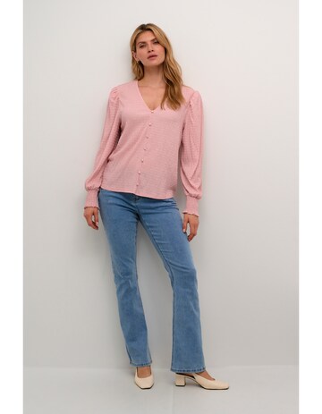 Cream Blouse 'Fenja' in Roze