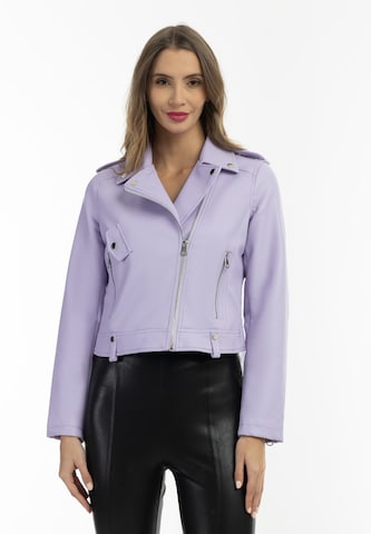 Veste mi-saison faina en violet : devant