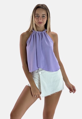 Chemisier Elara en violet : devant