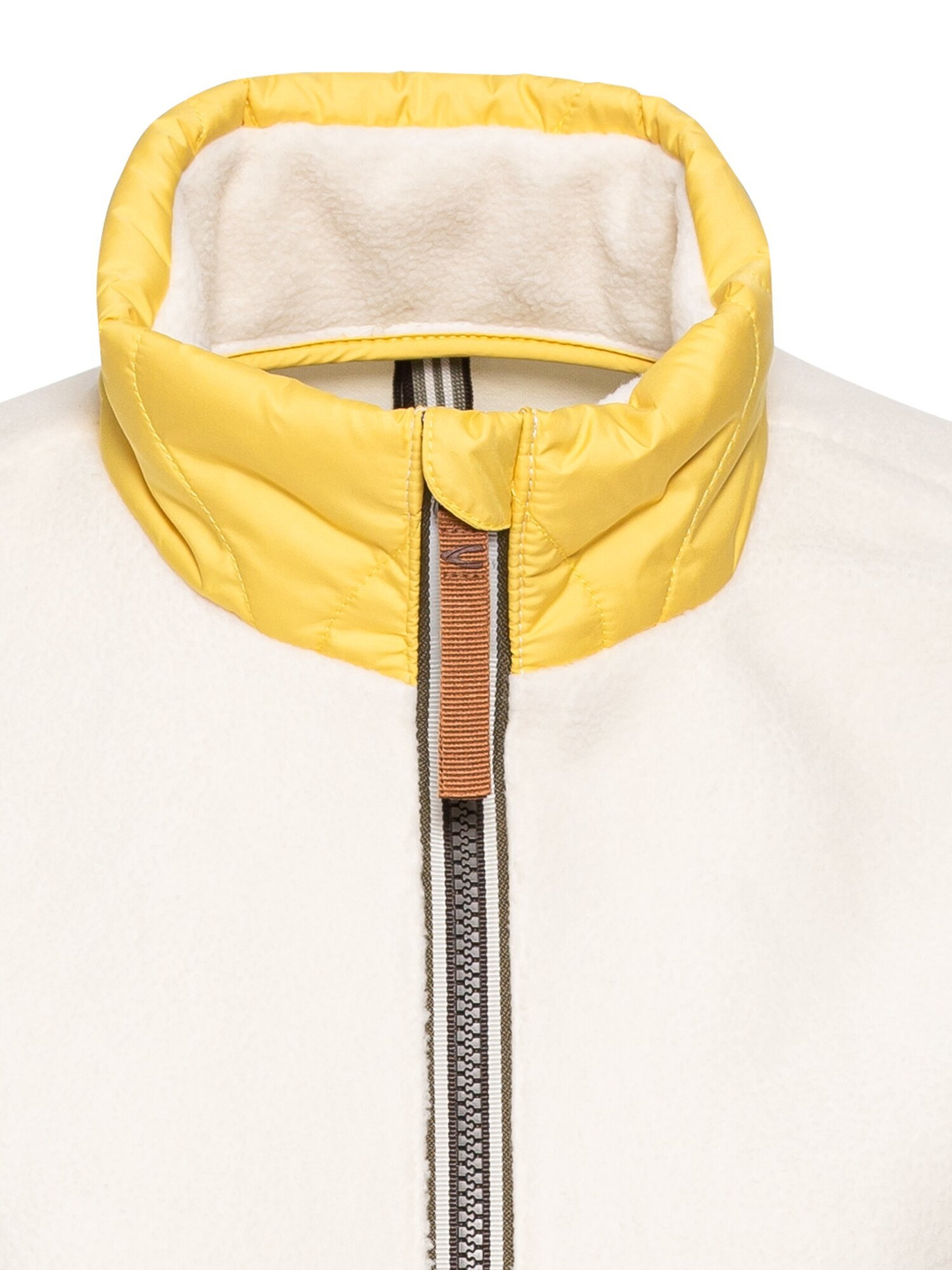 CAMEL ACTIVE Fleeceweste mit Stehkragen in Weiß