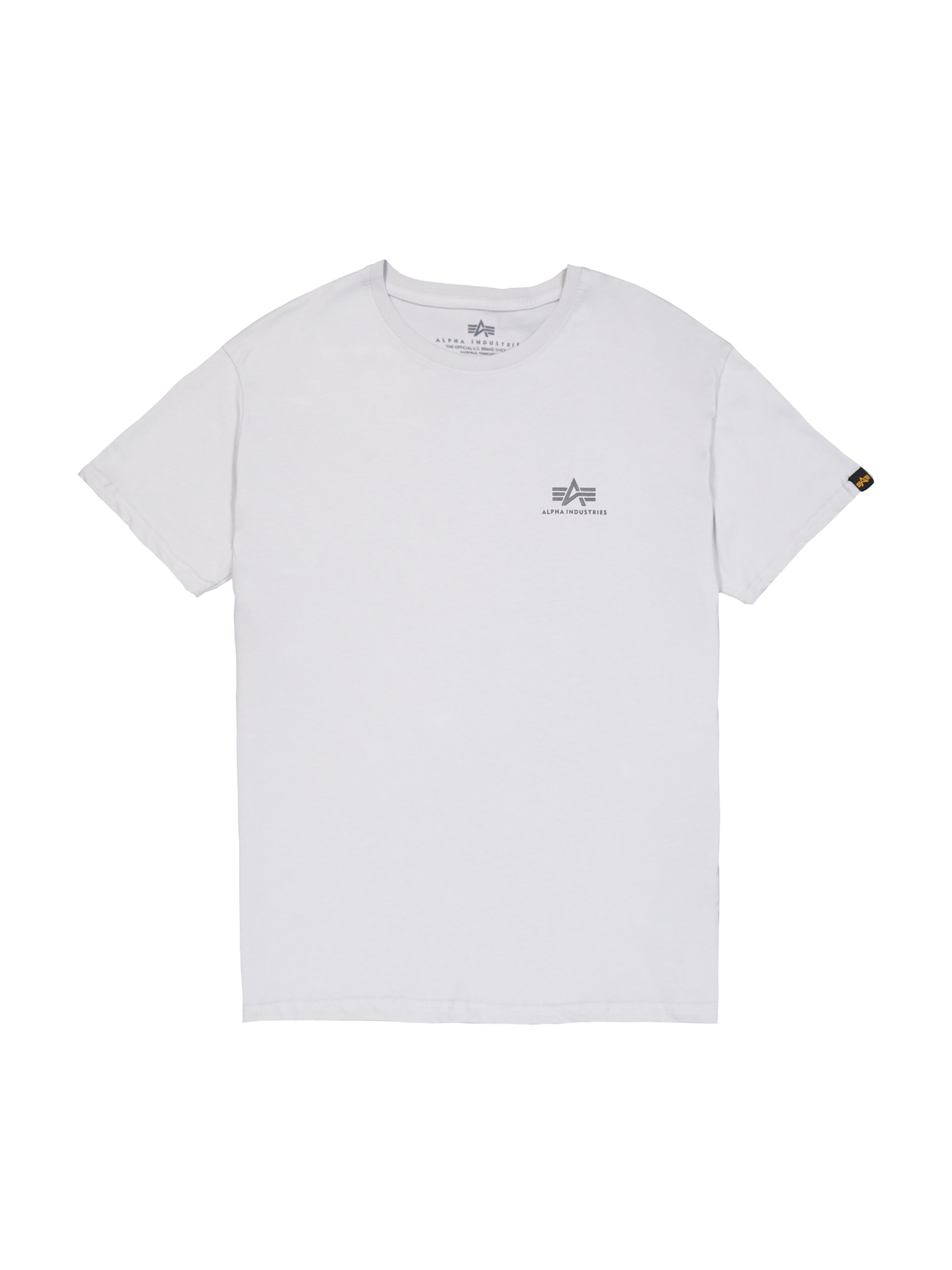 ALPHA INDUSTRIES Shirt 'Basic Small Logo'‌‌ in Grau: Vorderseite