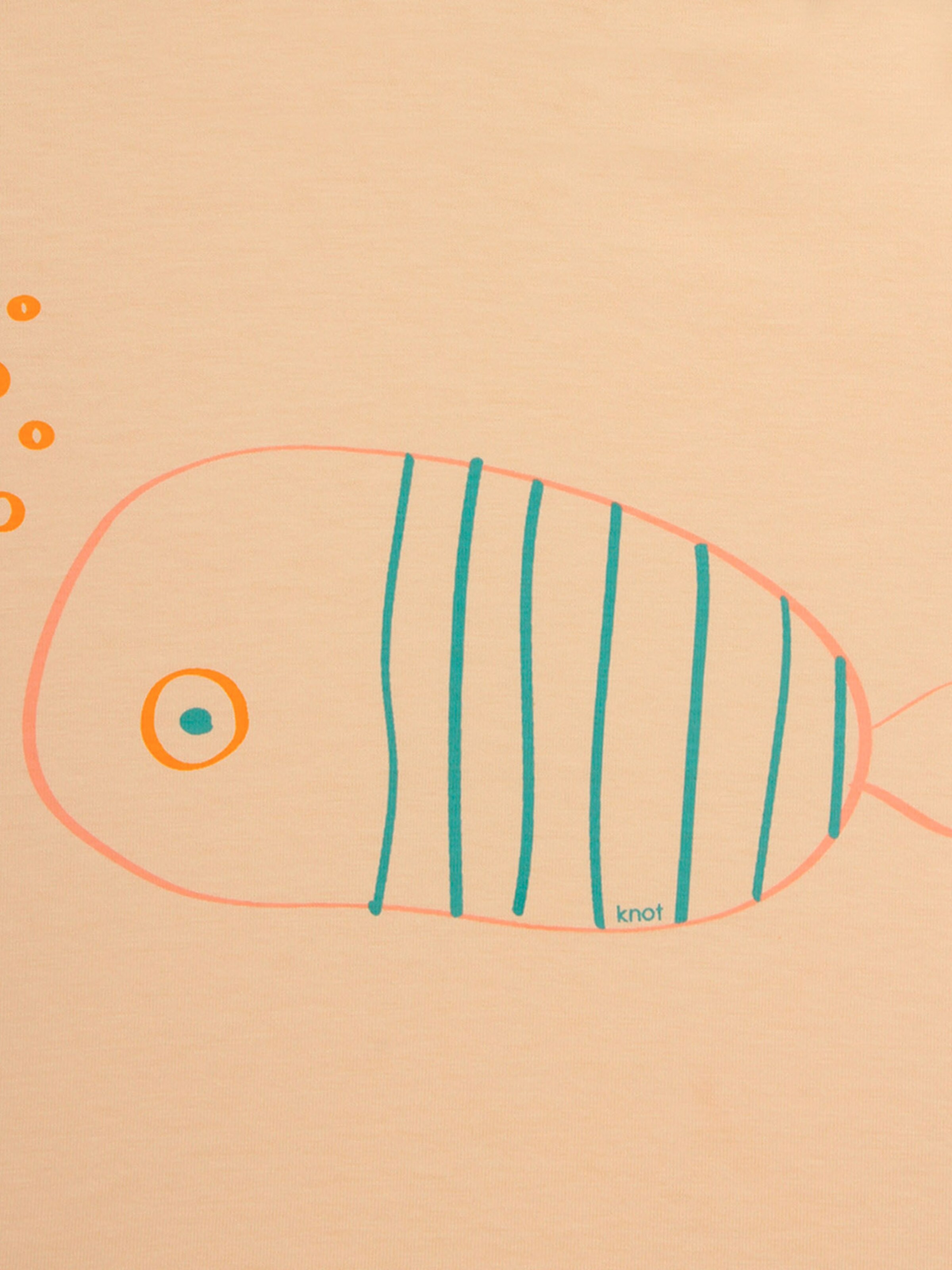 KNOT Μπλουζάκι 'Harlequin Tuskfish' σε πορτοκαλί