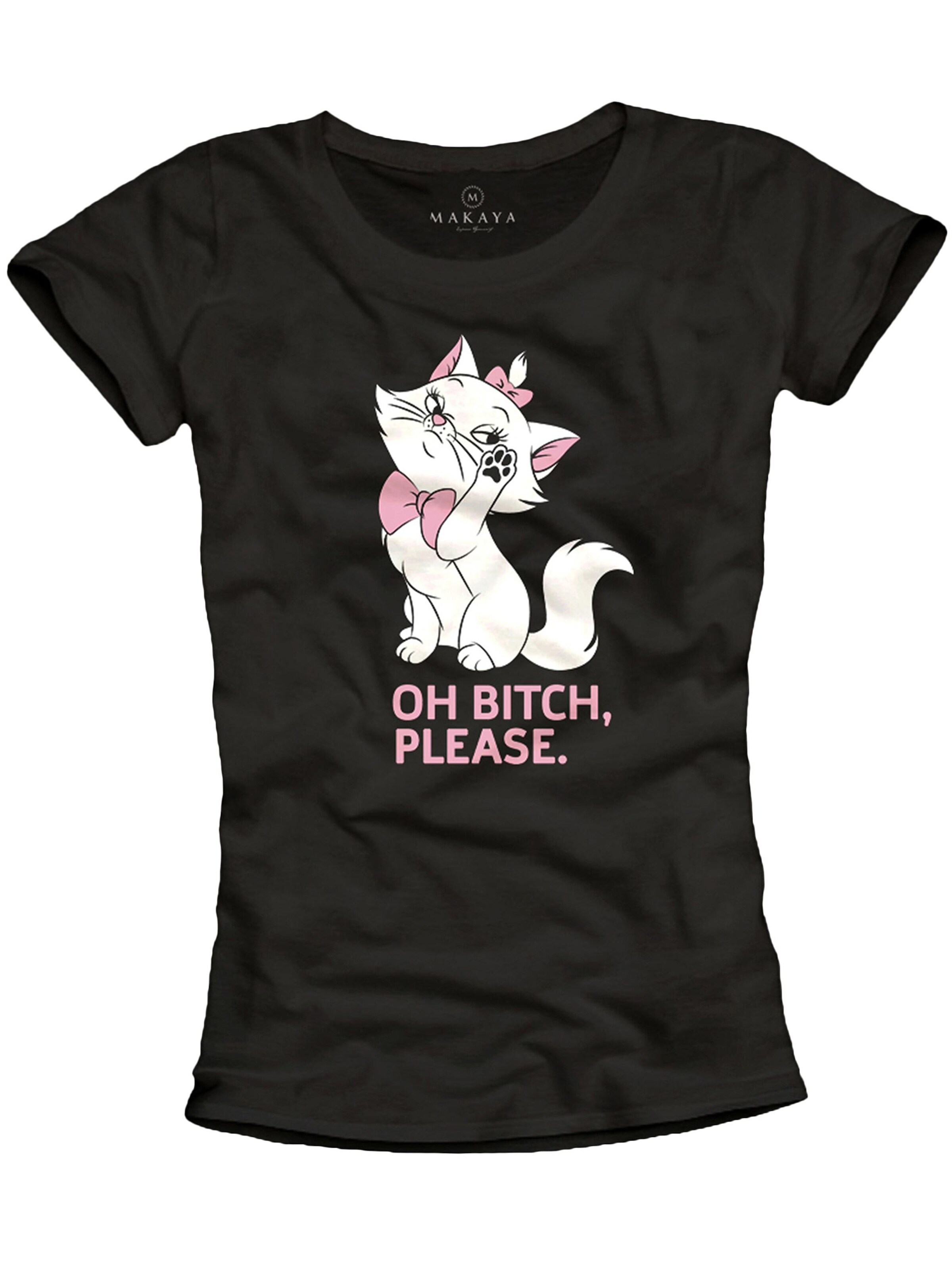 MAKAYA Shirt 'Cat' in Black: front