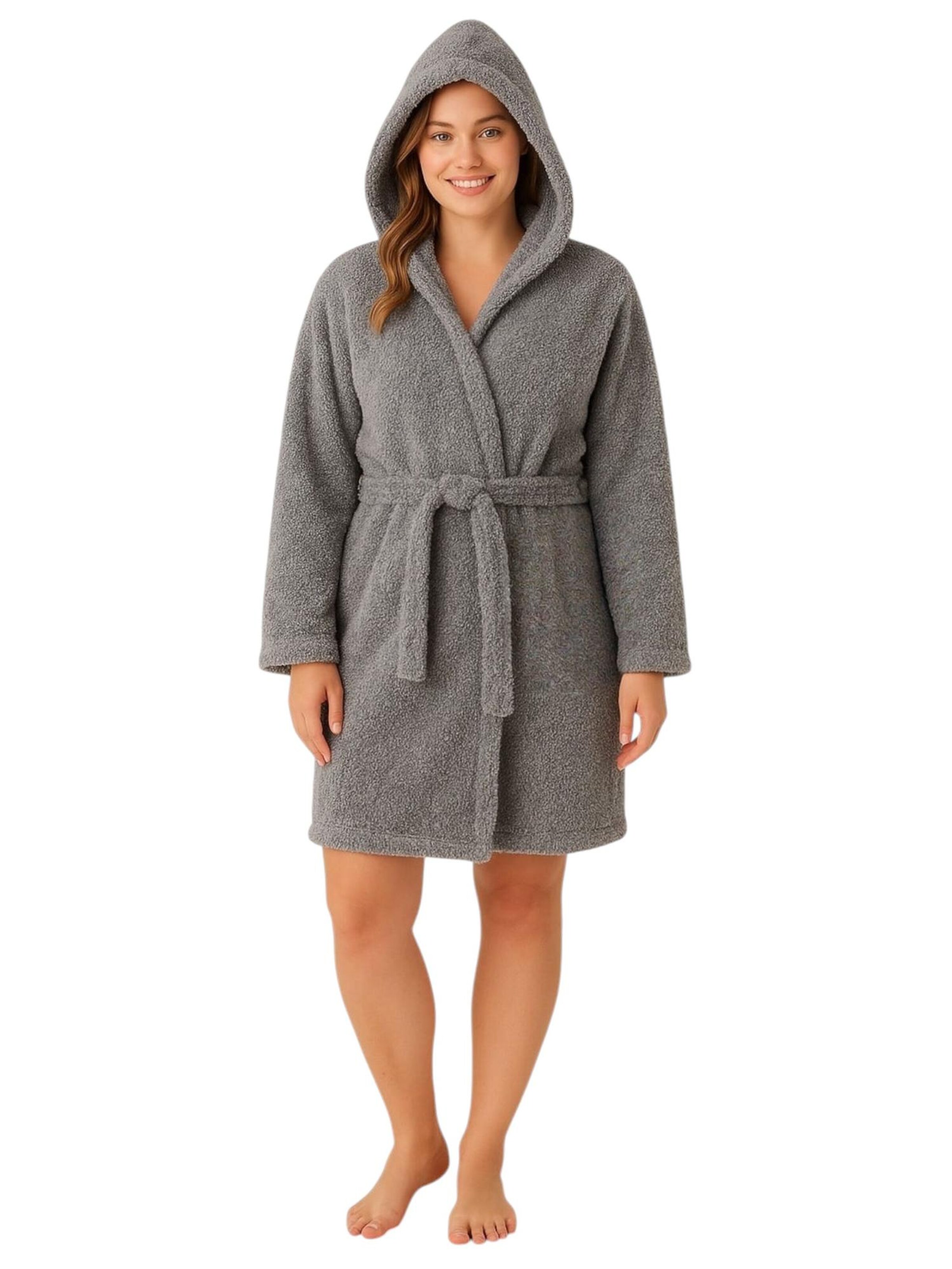 Accappatoio corto 'DreamHug' di fashionshowcase in grigio
