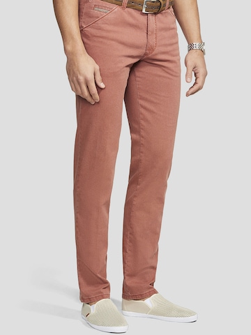 Meyer Hosen Slimfit Chinohose in Braun: Vorderseite
