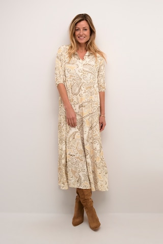 Cream Shirt Dress 'Elvira' in Beige