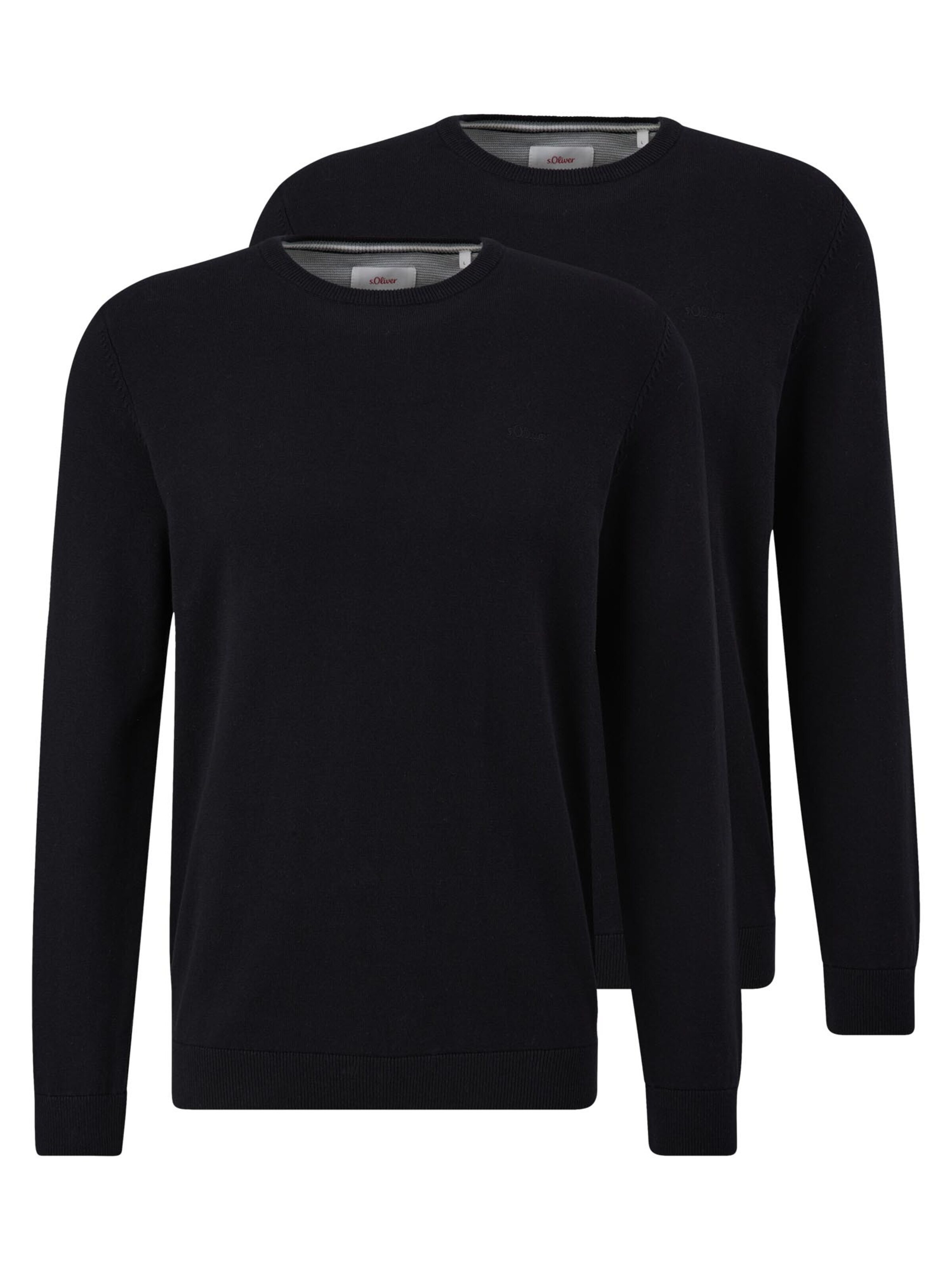 s.Oliver Pullover 'Basic'‌‌‌‌‌‌‌‌ in Schwarz: Vorderseite