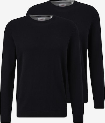 s.Oliver Pullover 'Basic' in Schwarz: Vorderseite