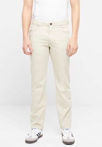 Urban Classics Slimfit Jeans in Beige: voorkant