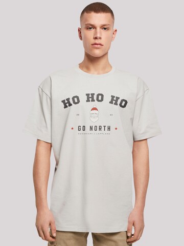 F4NT4STIC Shirt 'Ho Ho Ho Santa Claus' in Grey: front