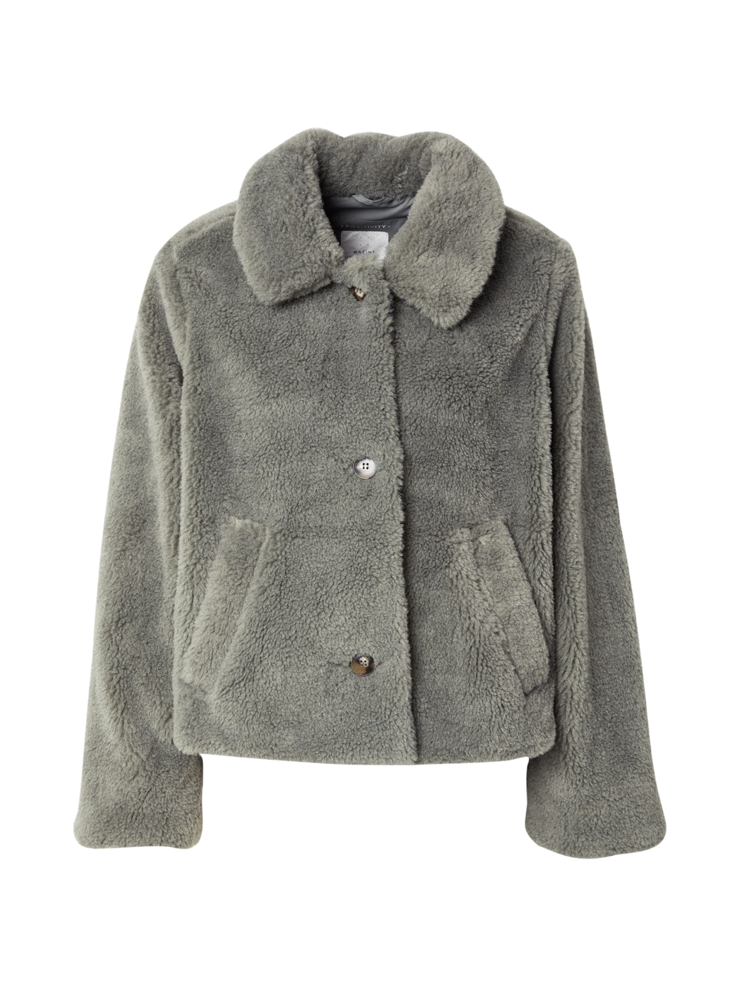 mazine Veste mi-saison en gris fumé, Vue avec produit