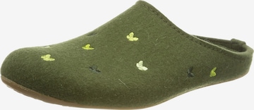 HAFLINGER Slippers in Green: front