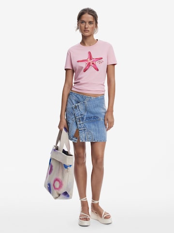 Desigual Μπλουζάκι 'Starfish' σε ροζ