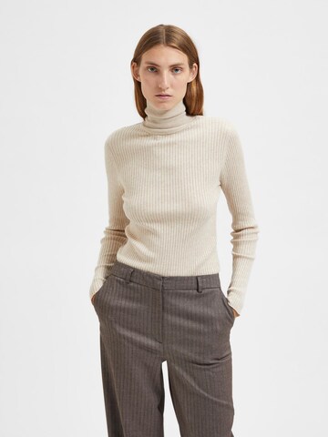 SELECTED FEMME Sweater 'Lydia' in Beige: front