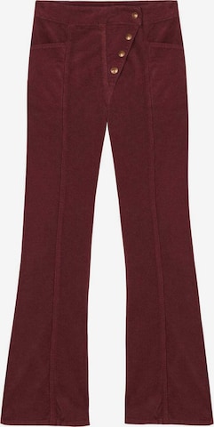 Scalpers Boot cut Trousers 'Corduroy' in Red: front