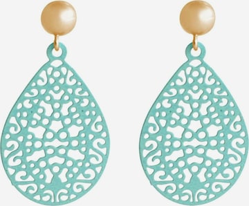 Gemshine Ohrringe 'Mandala' in Blau: Vorderseite