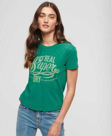 T-shirt 'Archive' Superdry en vert : devant