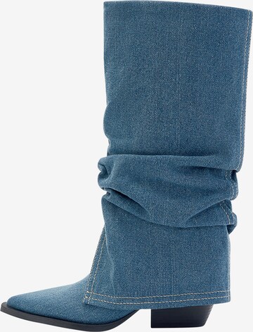 Pull&Bear Cowboy boot in Blue